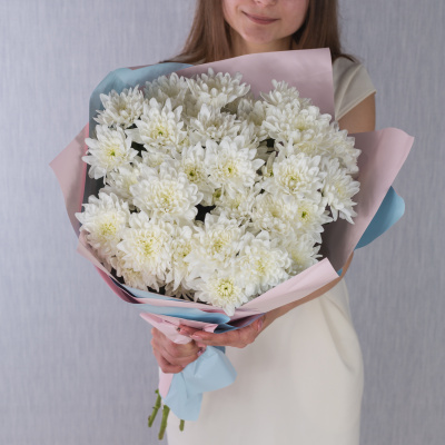 Букет белых хризантем 35836