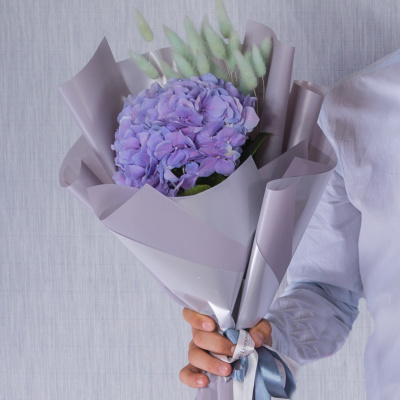 Школьный букет с гортензией и сухоцветами. "Капитошка" N 37963