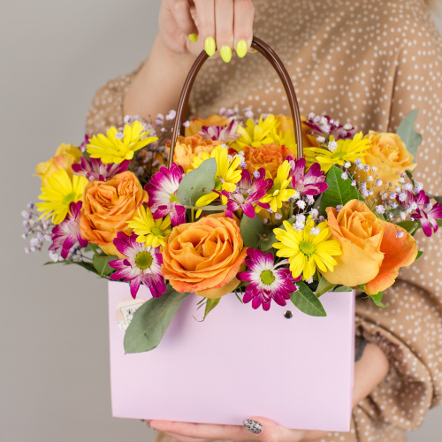 х Сумочка с оранжевыми розами 50537