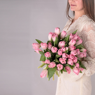 Букет из 41 Тюльпана (нежно-розовый) 59897