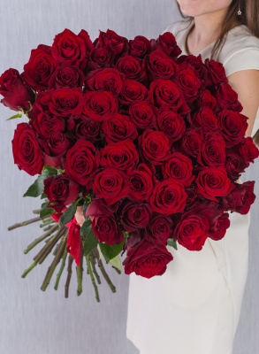 Букет из 51 Красной розы 60 см 7298
