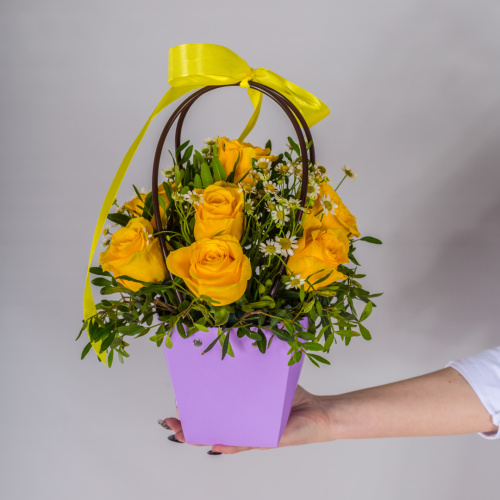 х Сумочка букет с розами на 1 сентября арт. 38183-Ж