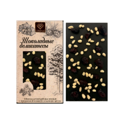 Шоколад Fleur Libertad темный с клюквой и кедровым орехом N 45912 Шоколад Fleur Libertad темный с клюквой и кедровым орехом N 45912