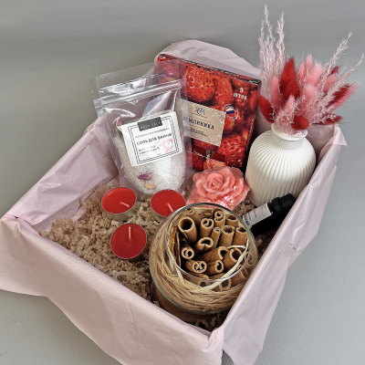 Подарочный набор "Уютный" аромадиффузор, соль для ванны, свечи чайные, мыло ручной работы 69427 Подарочный набор "Уютный" аромадиффузор, соль для ванны, свечи чайные, мыло ручной работы 69427