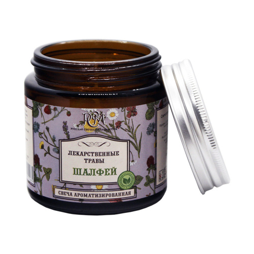 Свеча в банке ШАЛФЕЙ, 15ч