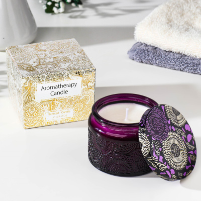 Свеча ароматическая в банке "SAN BLACK FRUITS", 5х7 см, ежевика  7999243 Свеча ароматическая в банке "SAN BLACK FRUITS", 5х7 см, ежевика  7999243